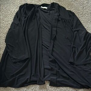 Elegant Black Open-Front Cardigan